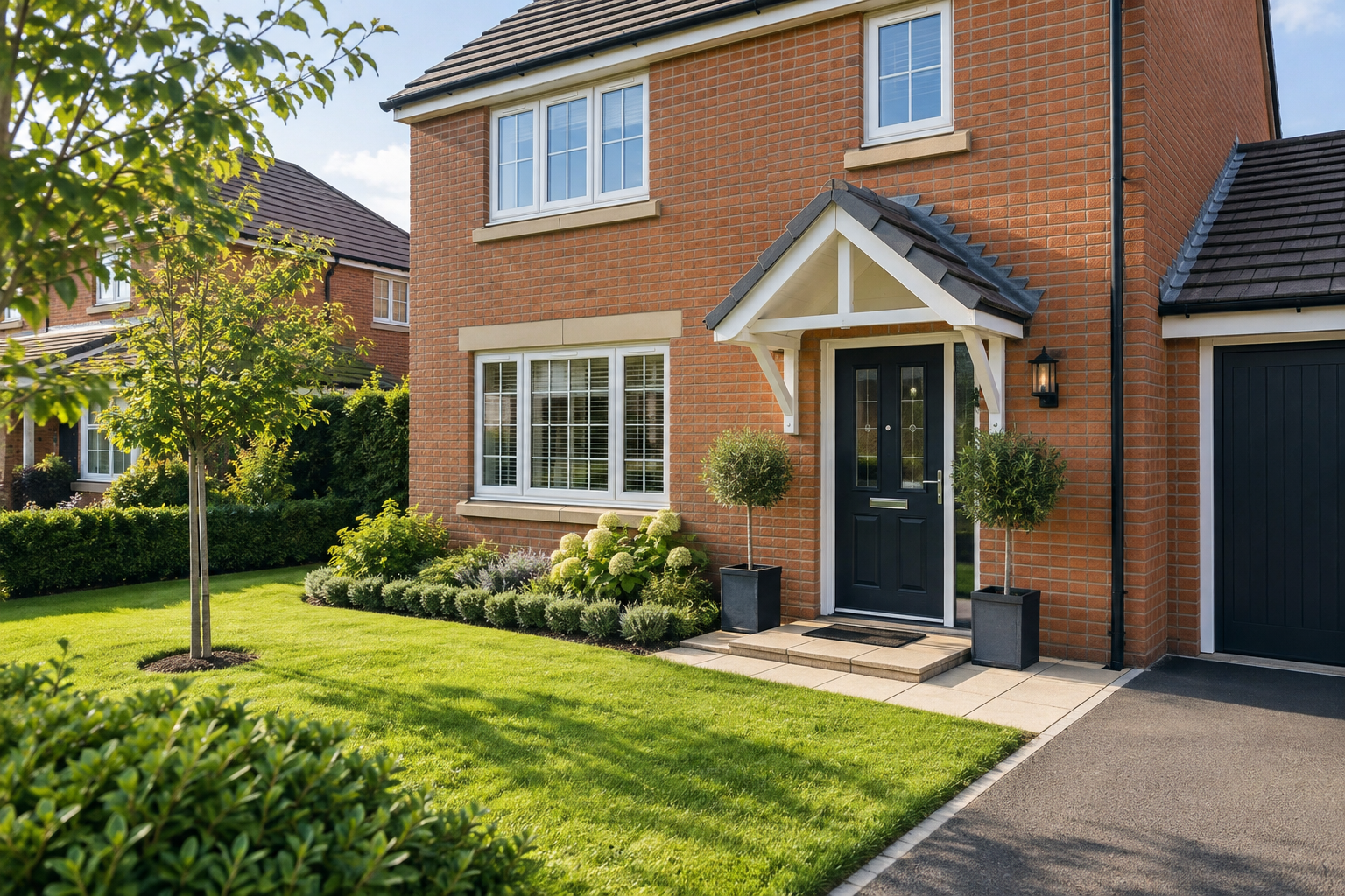 A well-kept British family home and garden